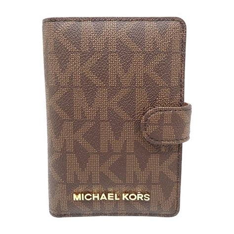 michael kors passport holder black|michael kors travel passport wallet.